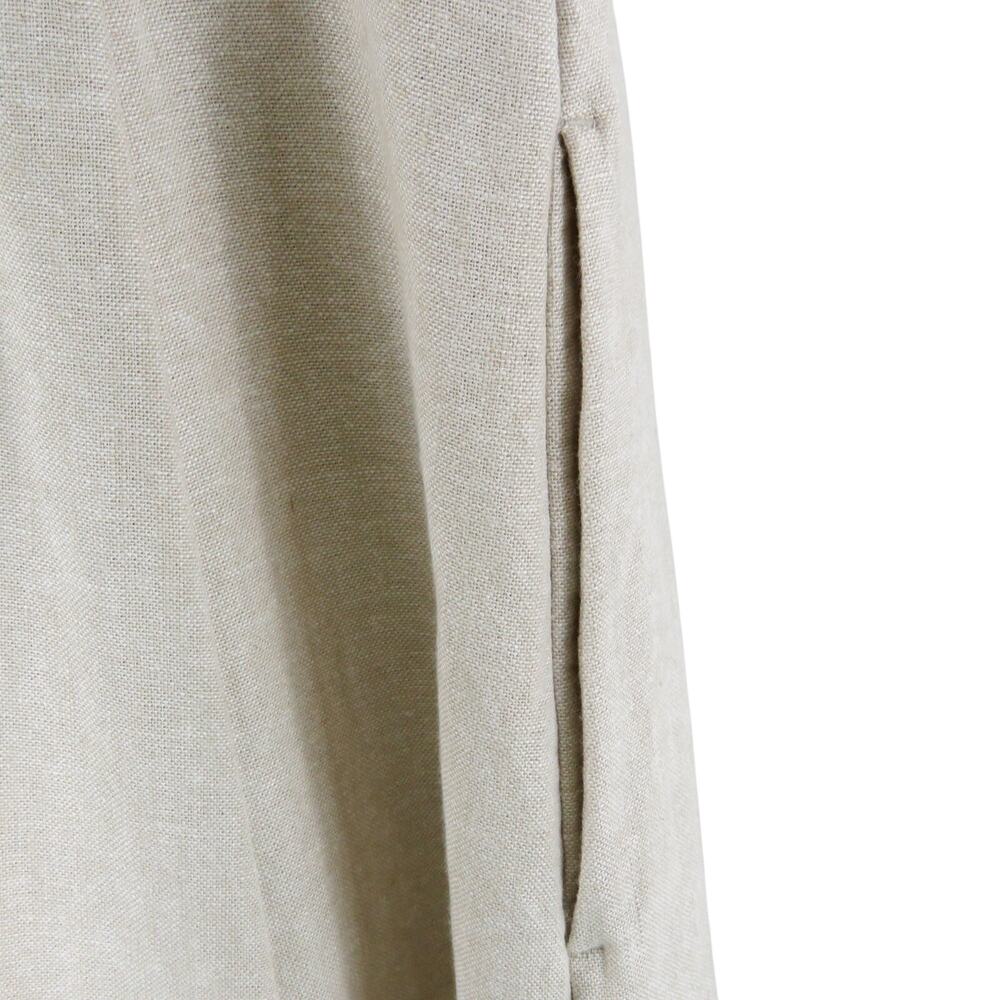 Old Navy Fit & Flare Sleeveless Linen-Blend Midi Dress Beige Cream Small Linen - Picture 4 of 7
